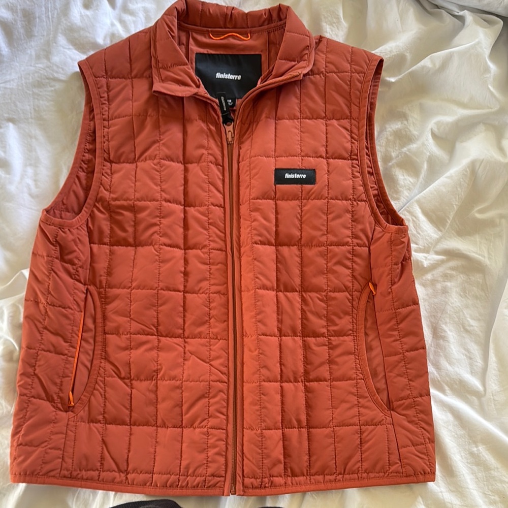 Finisterre Quilted Orange Vest